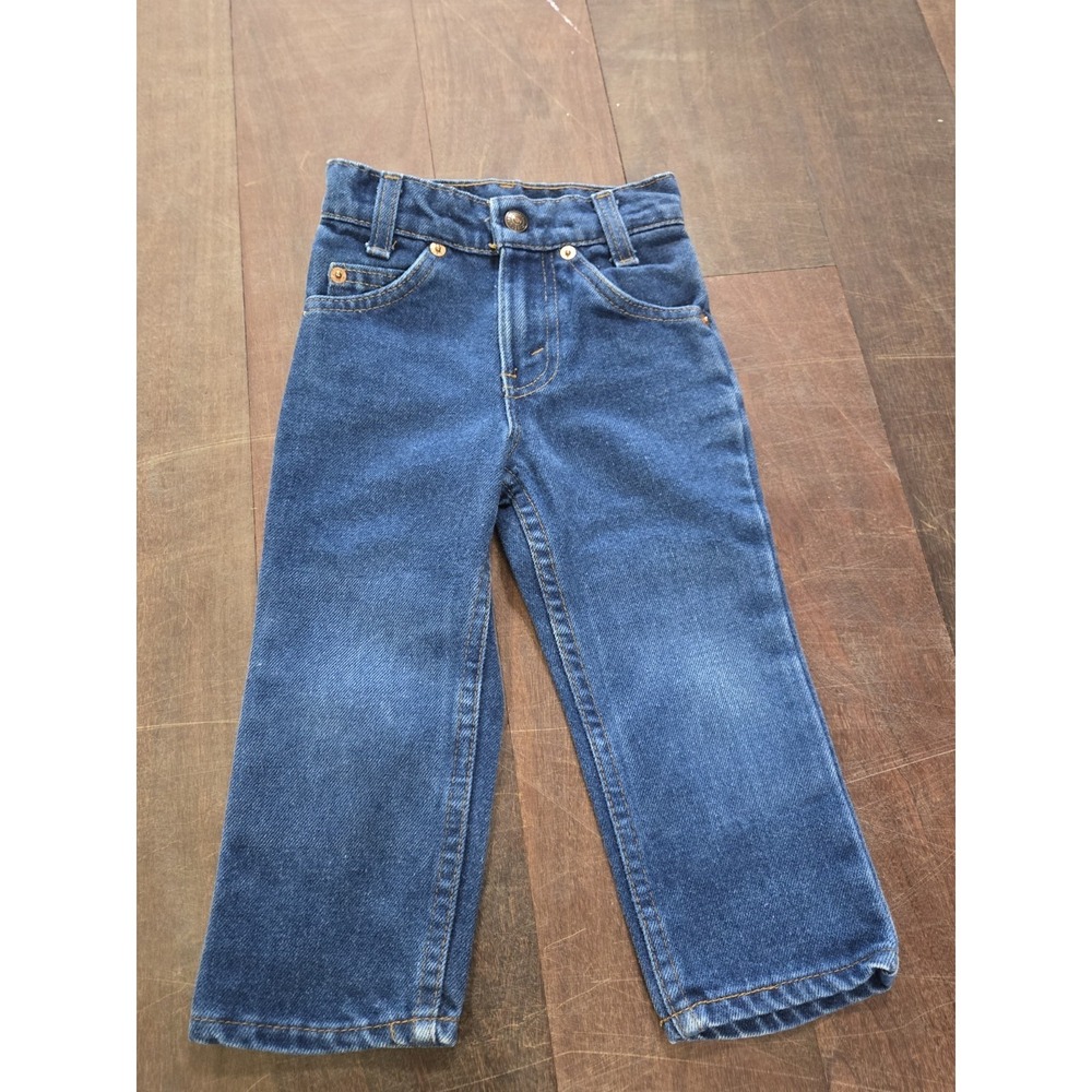 Little Levis Vintage Toddler Slim Fit 70's 80s Orange Tab Light Wash Size 2t
